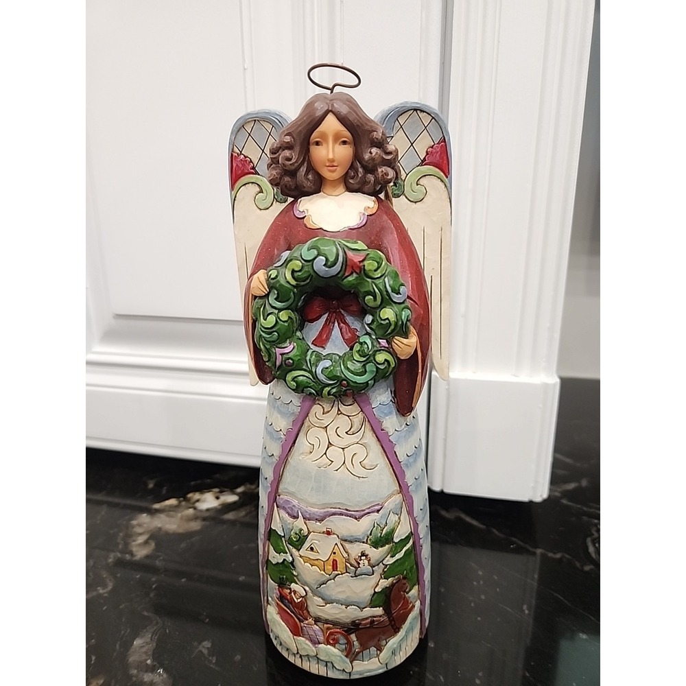 Jim Shore 4013508 Musical Christmas Angel Winter's Joy Plays Jingle Bells -works